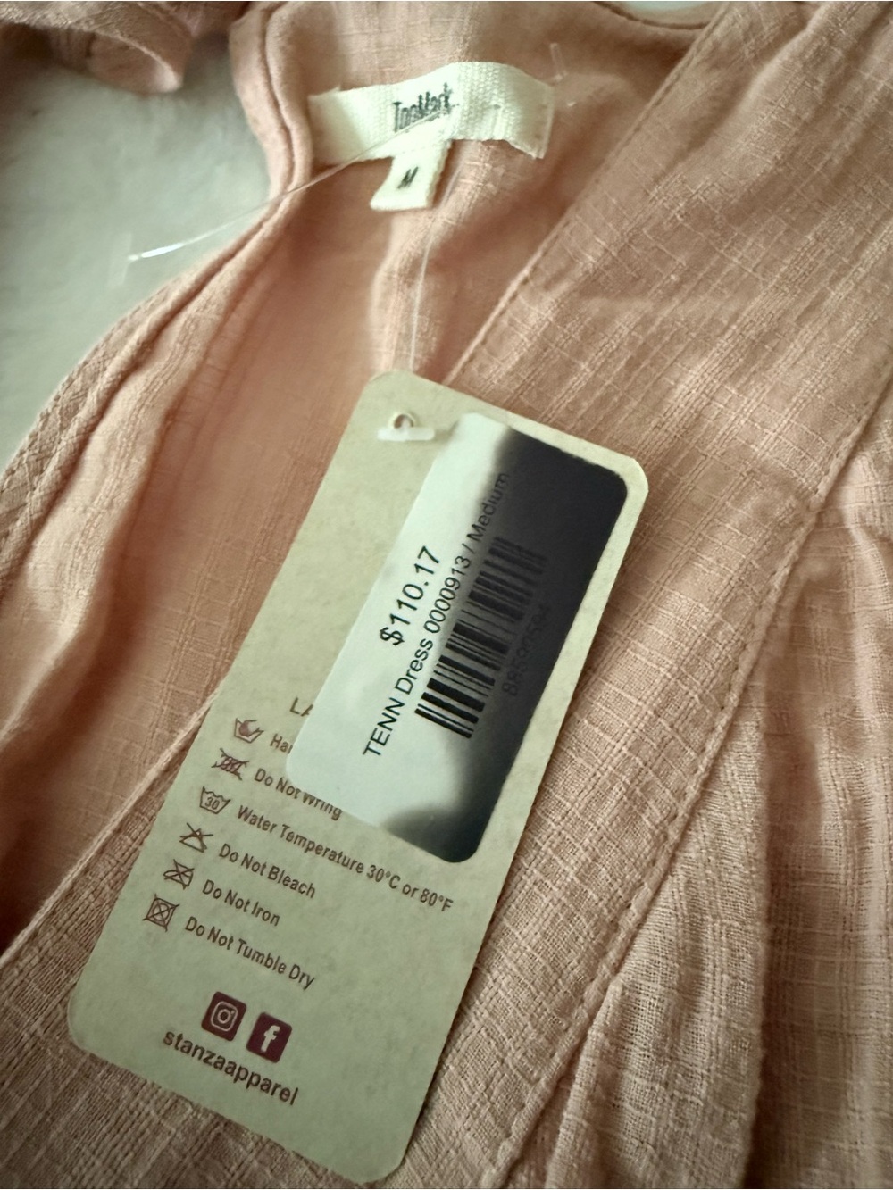 New Top Mark Stanza Dusty Rose The Sienna Flutter Sleeve Dress M nwt Boho Chic - Picture 8 of 11